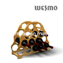 High-End Wine Bottle Bamboo Shelf Holder